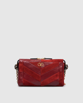 Valentino Червона шкіряна сумка Panthea з кристалами Swarovski 9W2B0S99DED