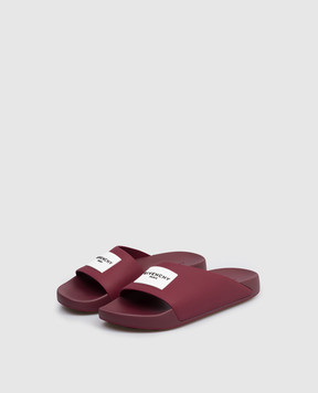 Givenchy Бордові слайдери Label BE30AJE2GA