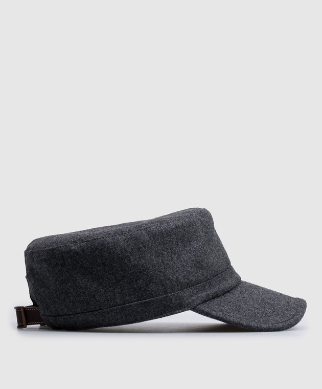 Brunello Cucinelli Сіра кепка з вовни M038P9854 зображення 3
