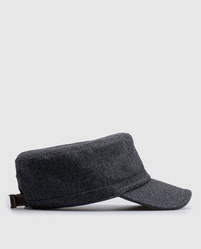 Brunello Cucinelli Сіра кепка з вовни M038P9854