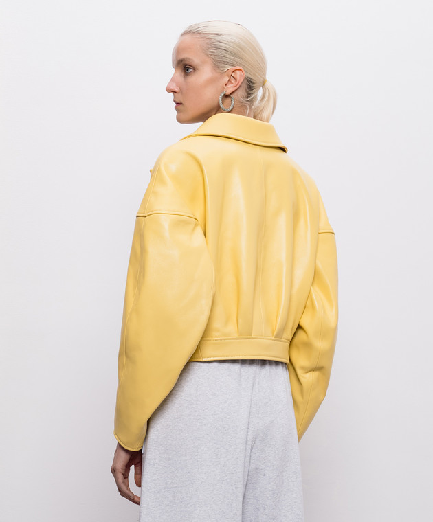Babe Pay Pls Жовта шкіряна косуха 2607GRAND зображення 4