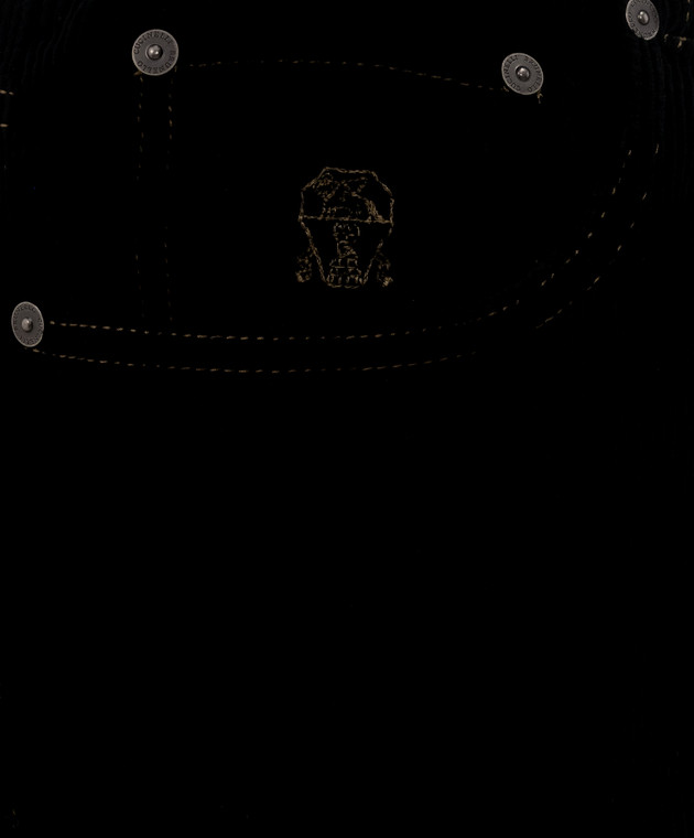 Brunello Cucinelli Черные брюки с патчем логотипа M280NF1012 изображение 5