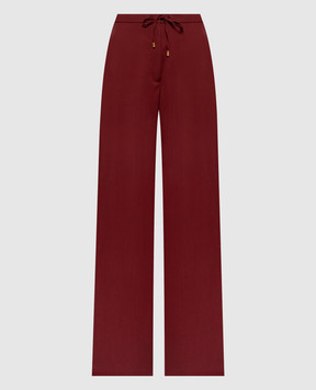 Max Mara Бордові штани CRISMA з вовни MSTCRISMA