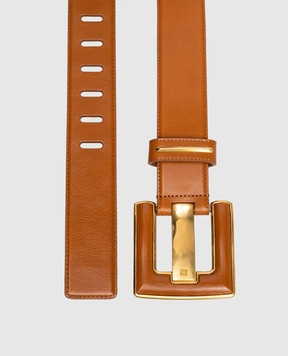 Balmain Коричневий шкіряний пояс Anthem GN1WJ211LFZA