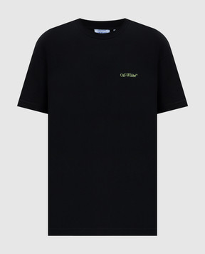 Off-White Черная футболка Arrow Leaves 2AA089S26JER004