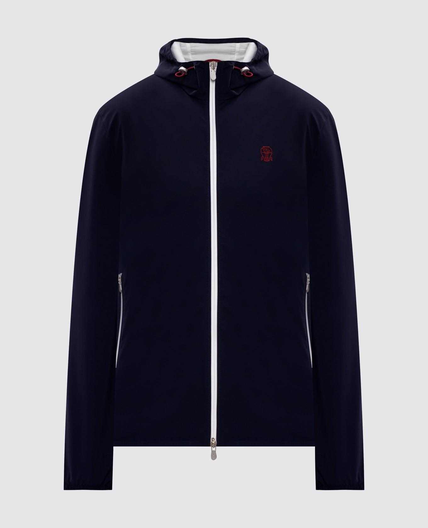 Синяя ветровка с вышивкой эмблемы