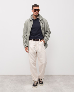 Brunello Cucinelli Серая замшевая куртка MPCFN2066