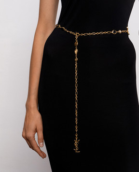 Saint Laurent Золотое ожерелье CASSANDRE с кабошонами A002JXY15E2