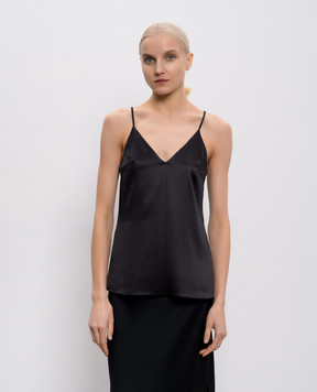 Brunello Cucinelli Чорний топ із шовку M0C59BD802