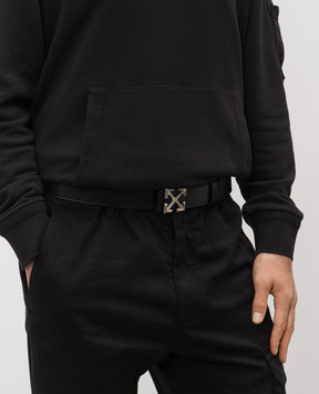 Off-White Двухсторонний кожаный ремень с эмблемой OMRB14GC99LEA001