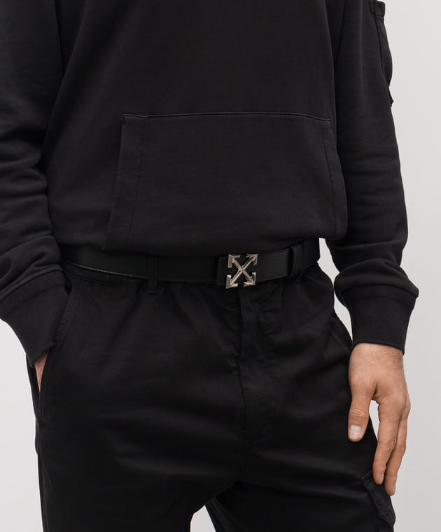 Off-White Двосторонній шкіряний ремінь з емблемою OMRB14GC99LEA001 зображення 2