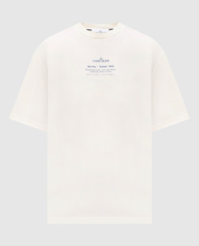 Stone Island Голубая футболка с логотипом L1S152100001S0285