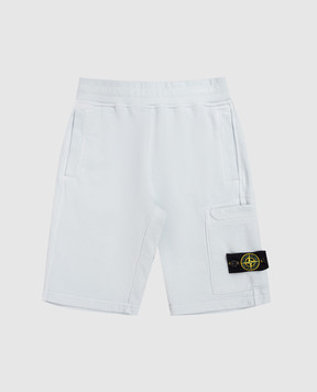 Stone Island Дитячі блакитні шорти з логотипом L1S166200006S004014