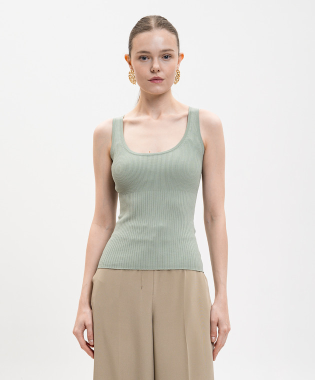 Max Mara Зеленая майка GHIRO MXMGHIRO изображение 3