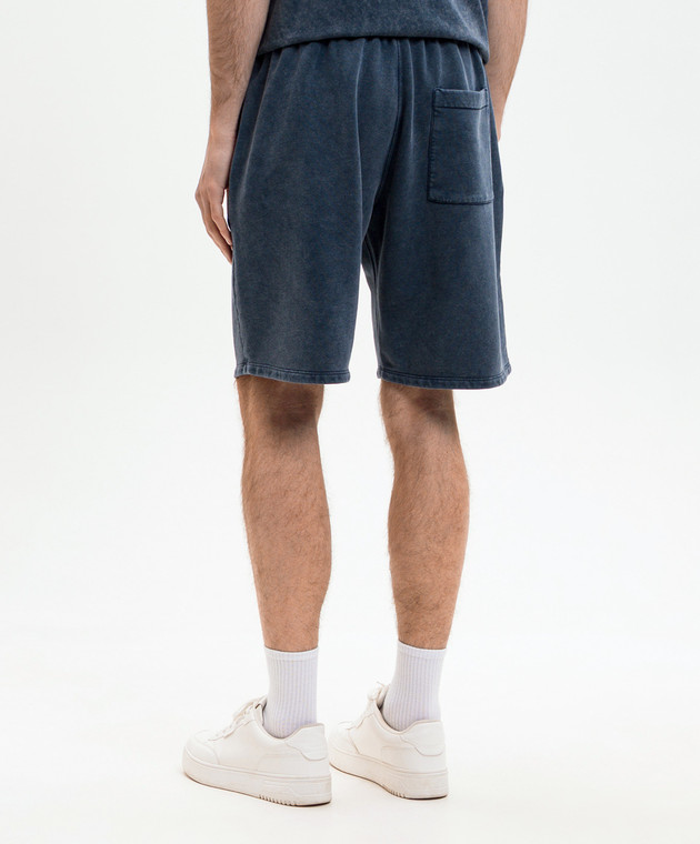 Off-White Синие шорты с принтом логотипа 44MCI013S26F005 изображение 4