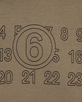 Maison Margiela MM6 Дитячий світшот кольору хакі M61116MM02X