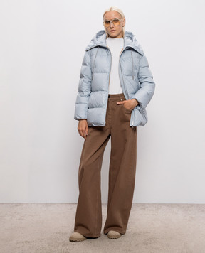 Be Florence Блакитний пуховик з вишивкою емблеми BE2617