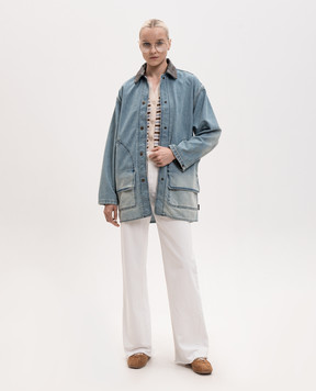 Woolrich Синя джинсова куртка Barn CFWWOU2178FRUT5413