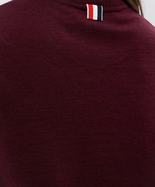 Thom Browne Бордова футболка з вовни FJS232AJ0301 зображення 5