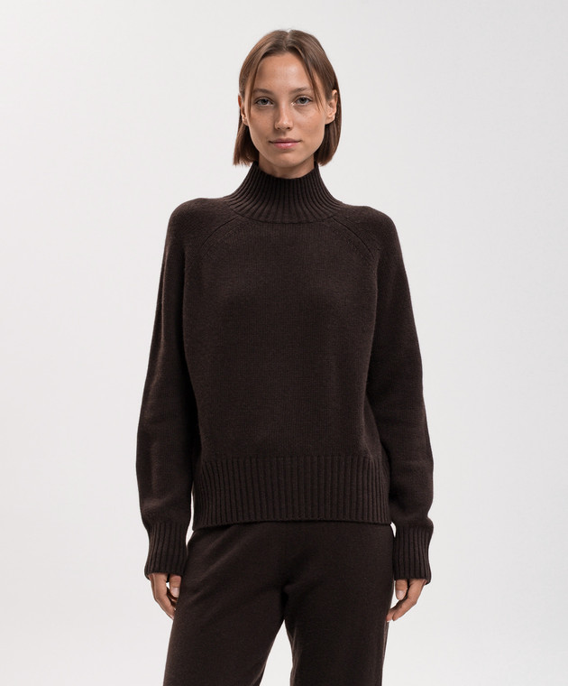 Allude Коричневий светр з вовни та кашеміру 26517104 зображення 3