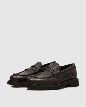 Canali Коричневые кожаные лоферы RF01356611244