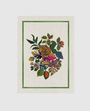 TESSITURA TOSCANA TELERIE Бежевое кухонное полотенце LEOLEAF из льна NC250017080037