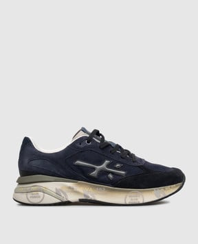 Premiata Синие замшевые кроссовки Moerun MOERUN
