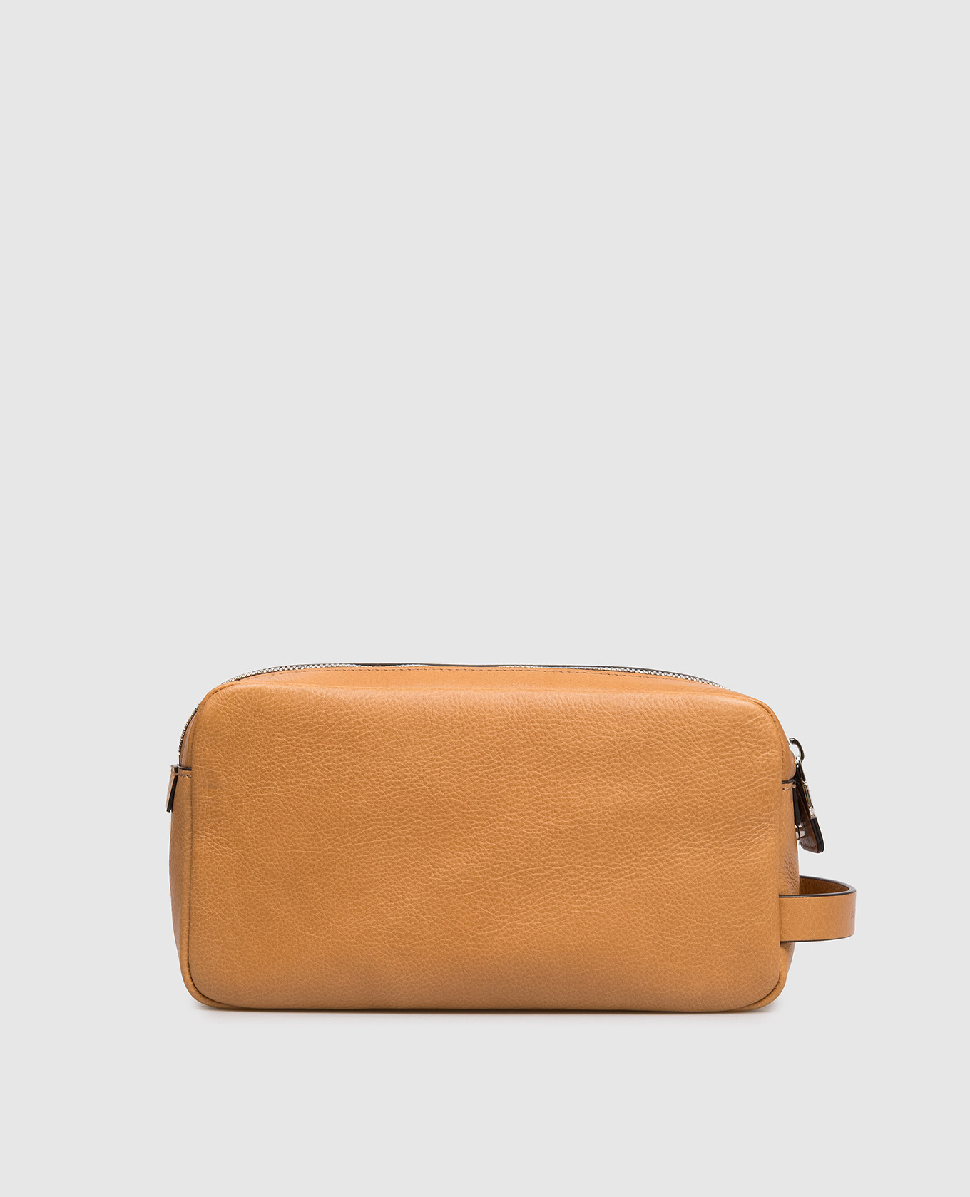 

Коричневый кожаный несесер с логотипом, Несессеры