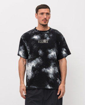 Maison Margiela MM6 Чорна футболка в принт SH2GC0039M20048