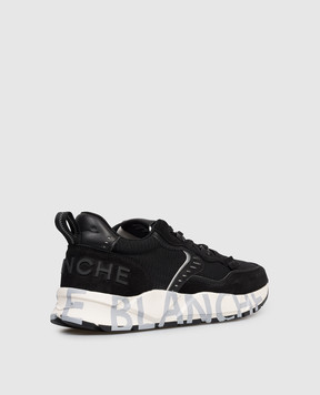 Voile Blanche Чорні комбіновані кросівки CLUB01 з фактурним логотипом 0012019021020A01