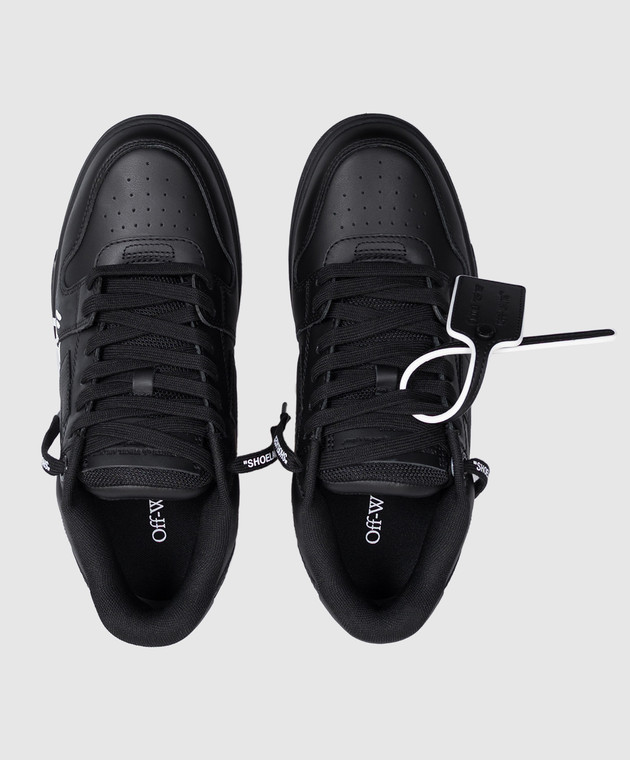 Off-White Чорні шкіряні кросівки Out Of Office 