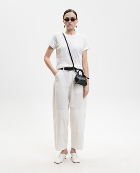 Y`S Yamamoto Белая футболка Smocking JQ YQT13674