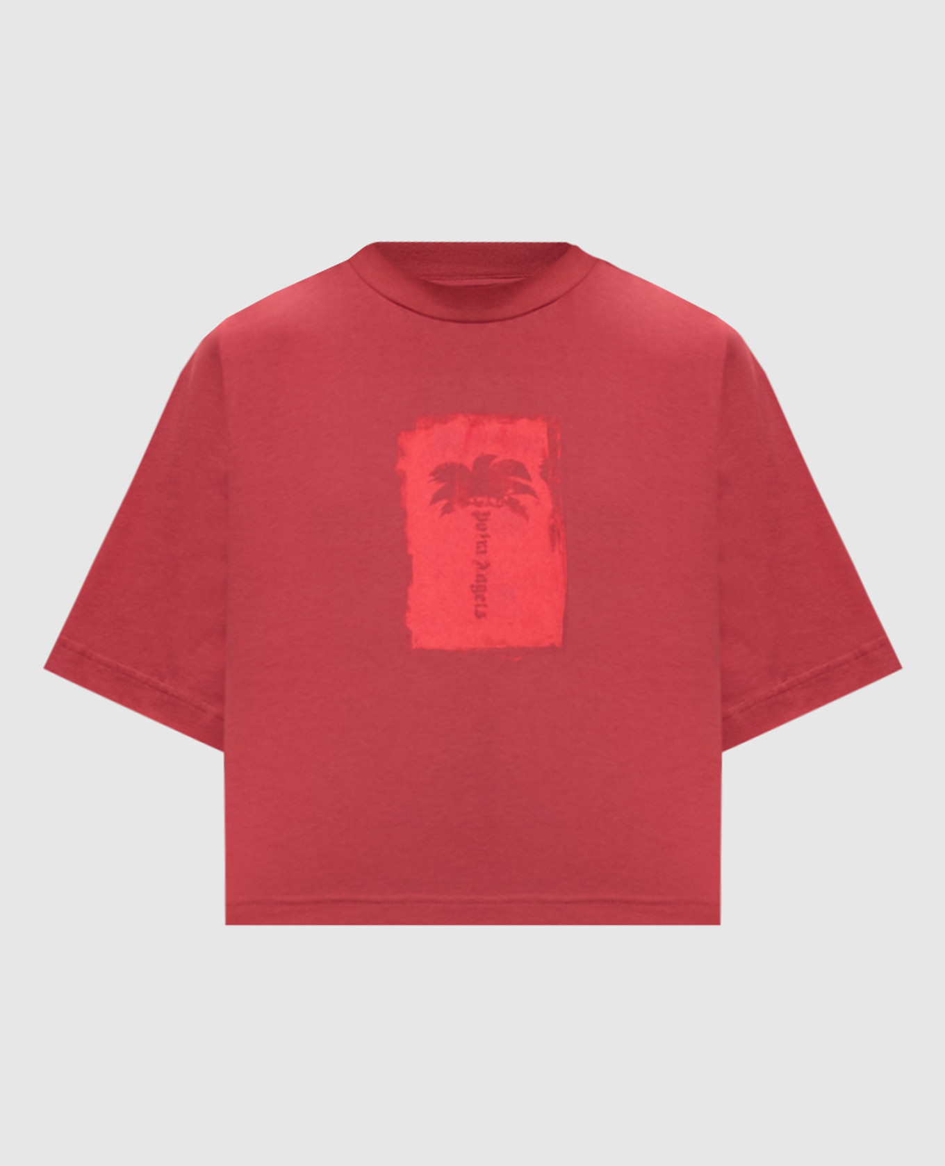 Красная футболка Brashed Palm