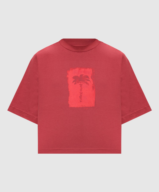 Palm Angels Красная футболка Brashed Palm PAWAA003JR010