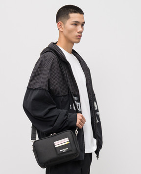 Balenciaga Черная кожаная сумка с логотипом 8468772ABVZ