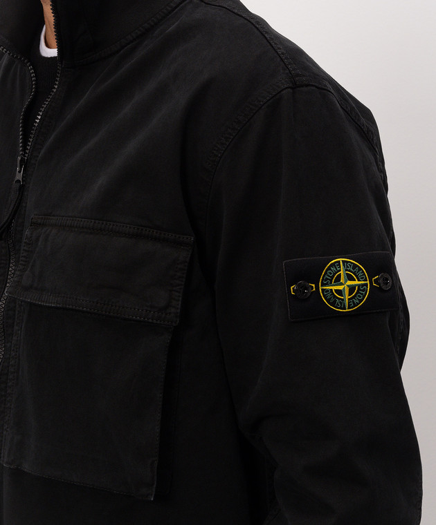 Stone Island Чорна куртка з патчем логотипа L2S151200024S00L1 зображення 5