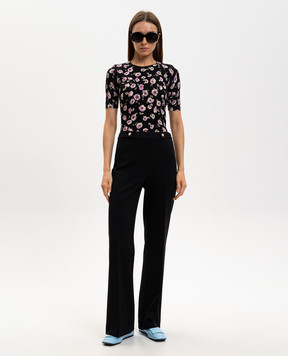 Twinset Чорний топ в квітковий принт 261TP3460