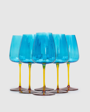 Vema Набір блакитних келихів Joy 6 шт JOY55CL