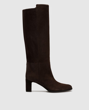 Jimmy Choo Коричневі замшеві чоботи Caly CALYKB65SUE