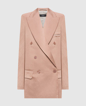 Peserico Розовый двубортный жакет с льном E0122306800