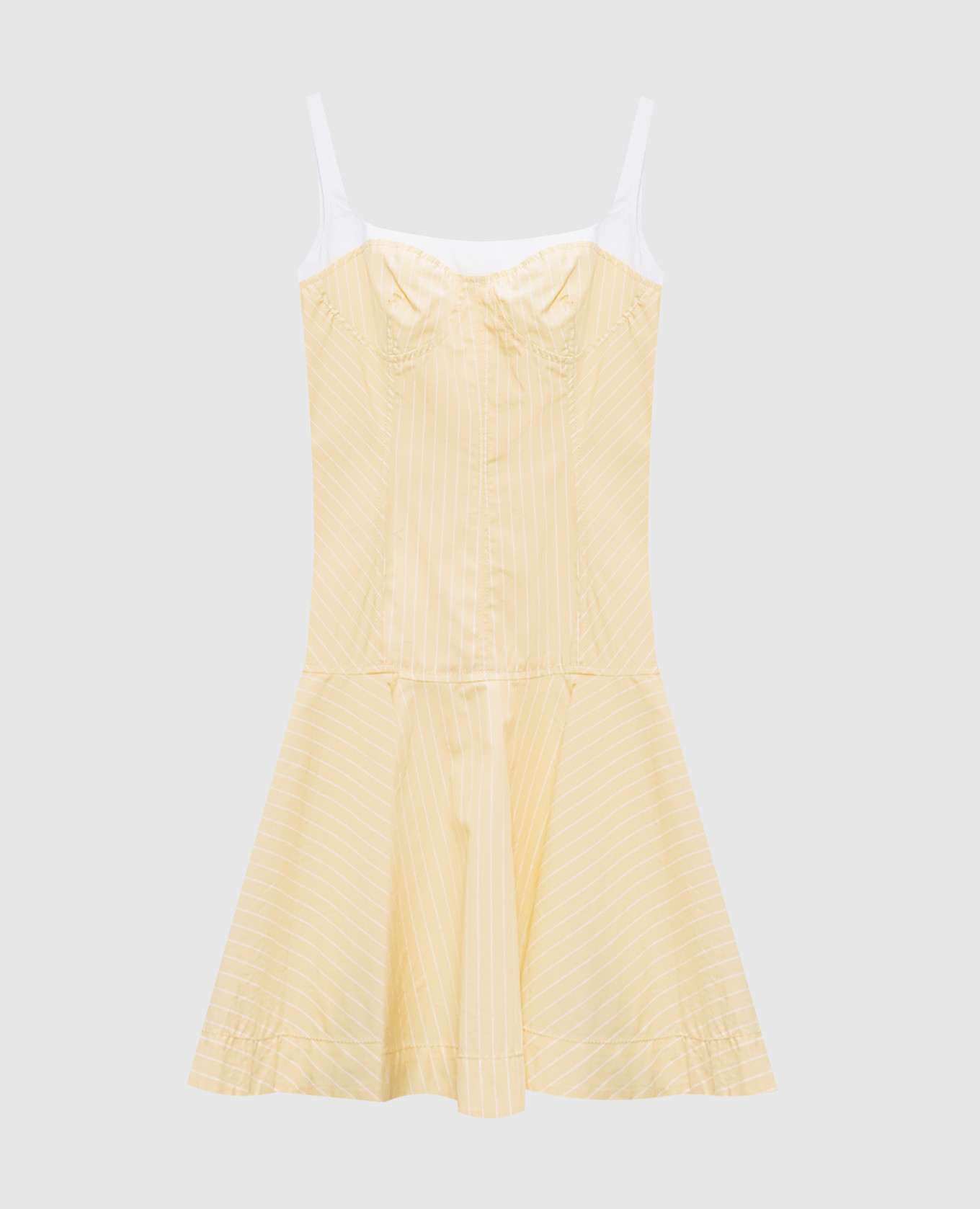 Желтое платье в полоску