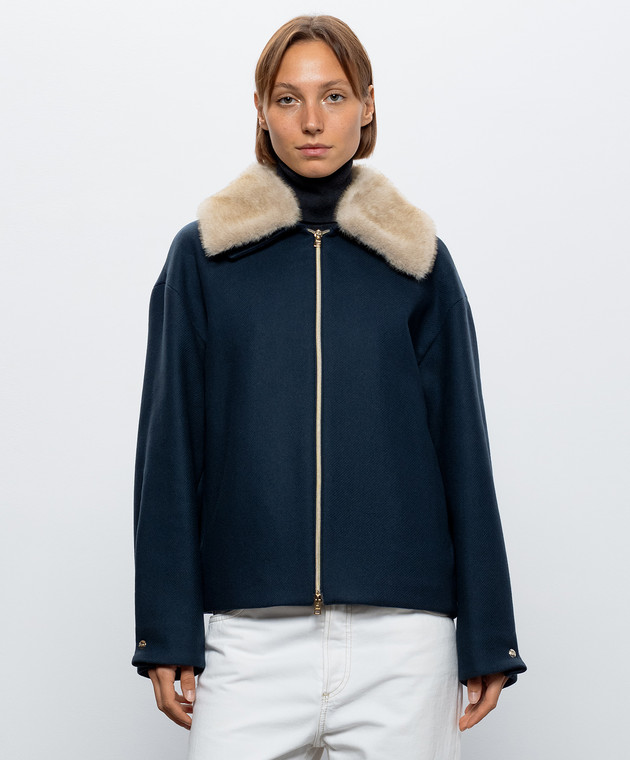 Herno Синяя куртка с шерстью GI000440D33344 изображение 3