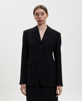 The Row Чорний жакет з вовни Fontana 10475W2893