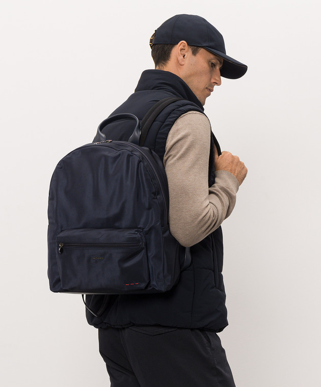 Kiton Синий рюкзак с металлическим логотипом UBA0160N01270 изображение 2