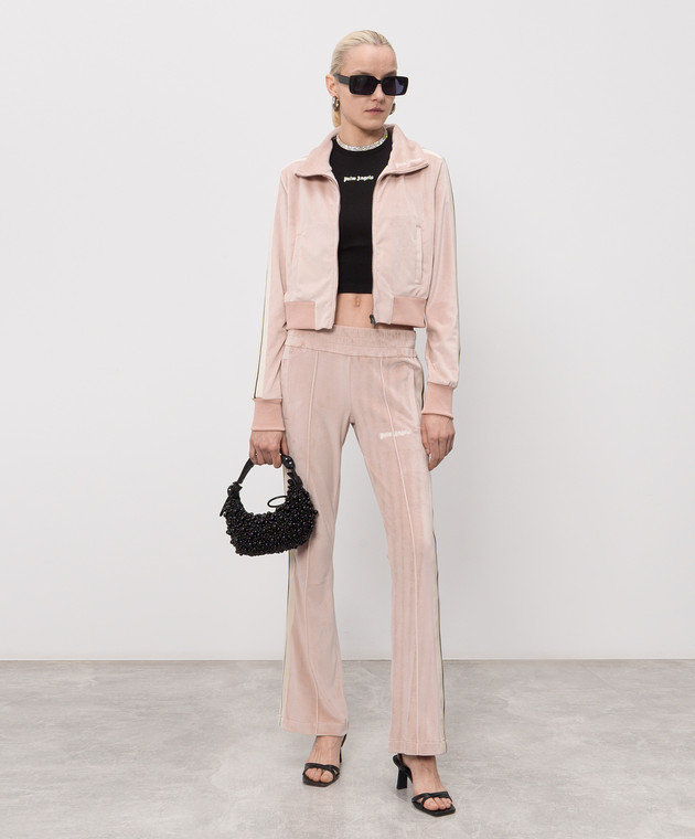 Palm Angels Чорний топ з принтом логотипа PWAA077S26JER001 зображення 2