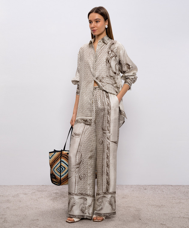 Max Mara Бежевая блуза MXMGRADO из шелка MXMGRADO изображение 2