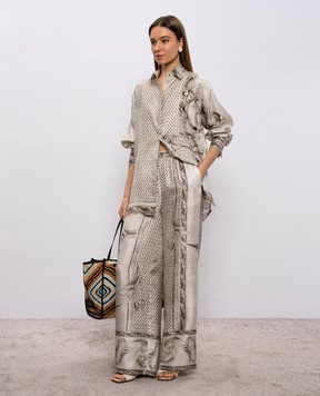 Max Mara Бежевая блуза MXMGRADO из шелка MXMGRADO
