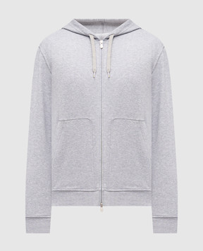 Brunello Cucinelli Меланжева спортивна куртка сірого кольору MW8639069G