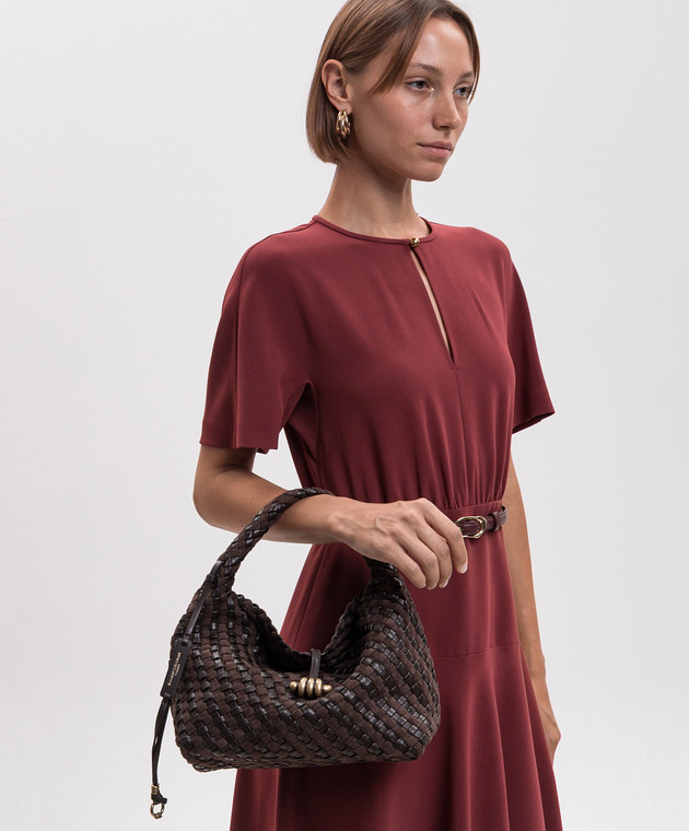 Gianni Chiarini Коричнева плетена сумка-хобо Aurelie BS12065COMMWPLINT зображення 2