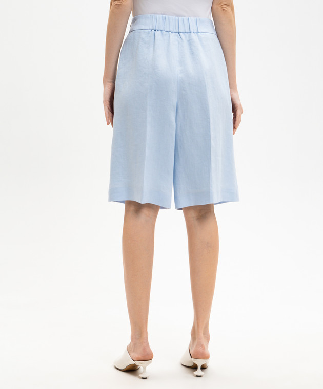 Agnona Голубые бермуды из льна T81103XU3049 изображение 4